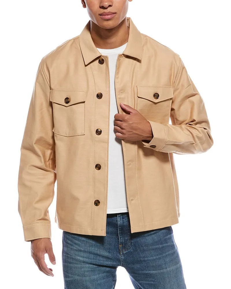 Scotch&Soda Canvas Shirt Jacket Tan