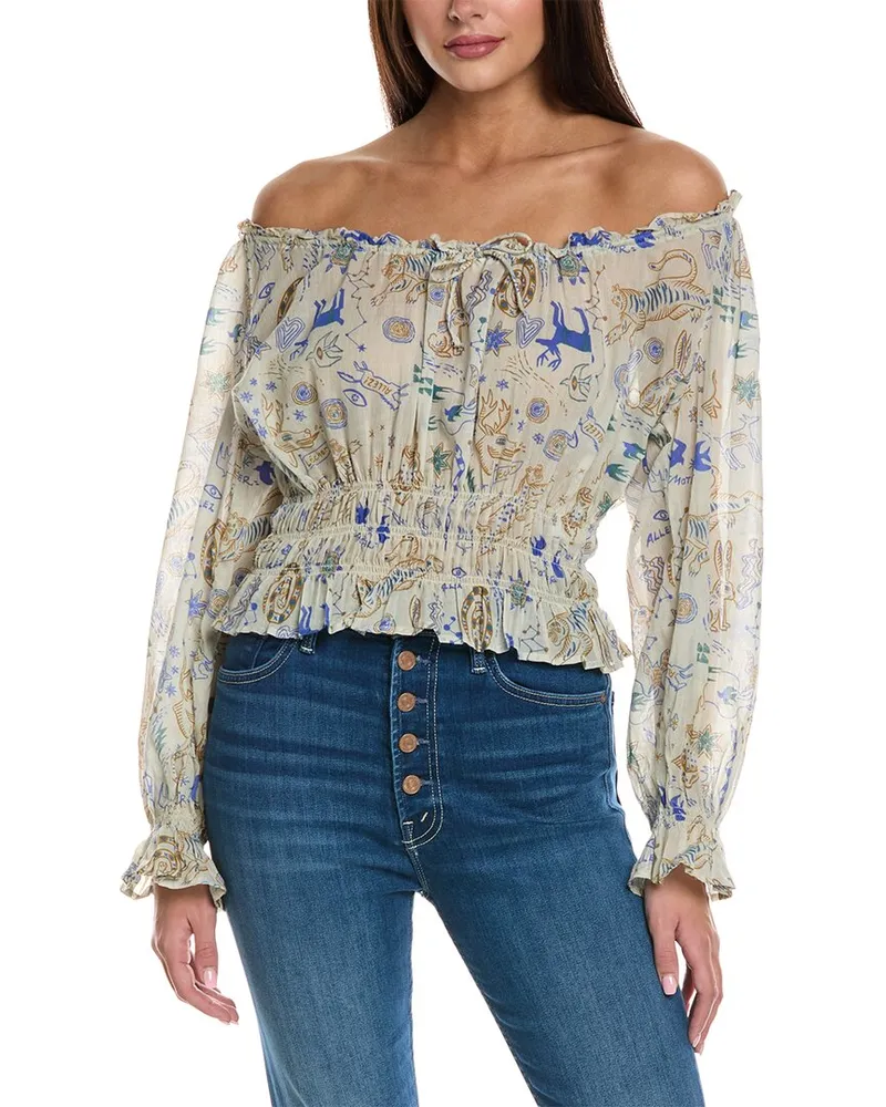 Mother Denim The Doll Face Top White