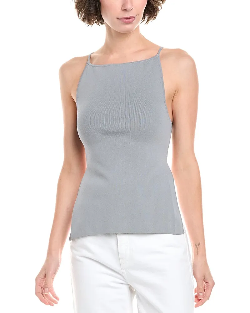 WeWoreWhat Straight Neck Top Blue