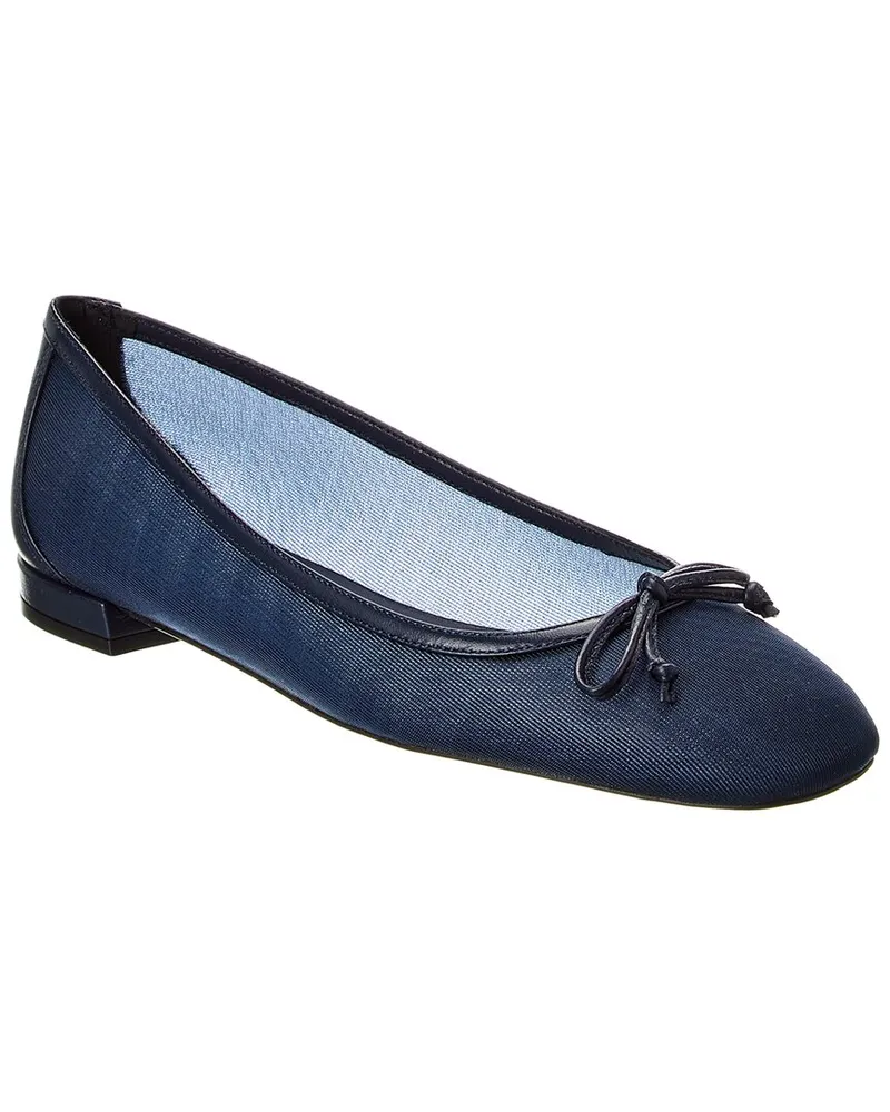 Stuart Weitzman Arabella Mesh & Leather Ballet Flat Blue