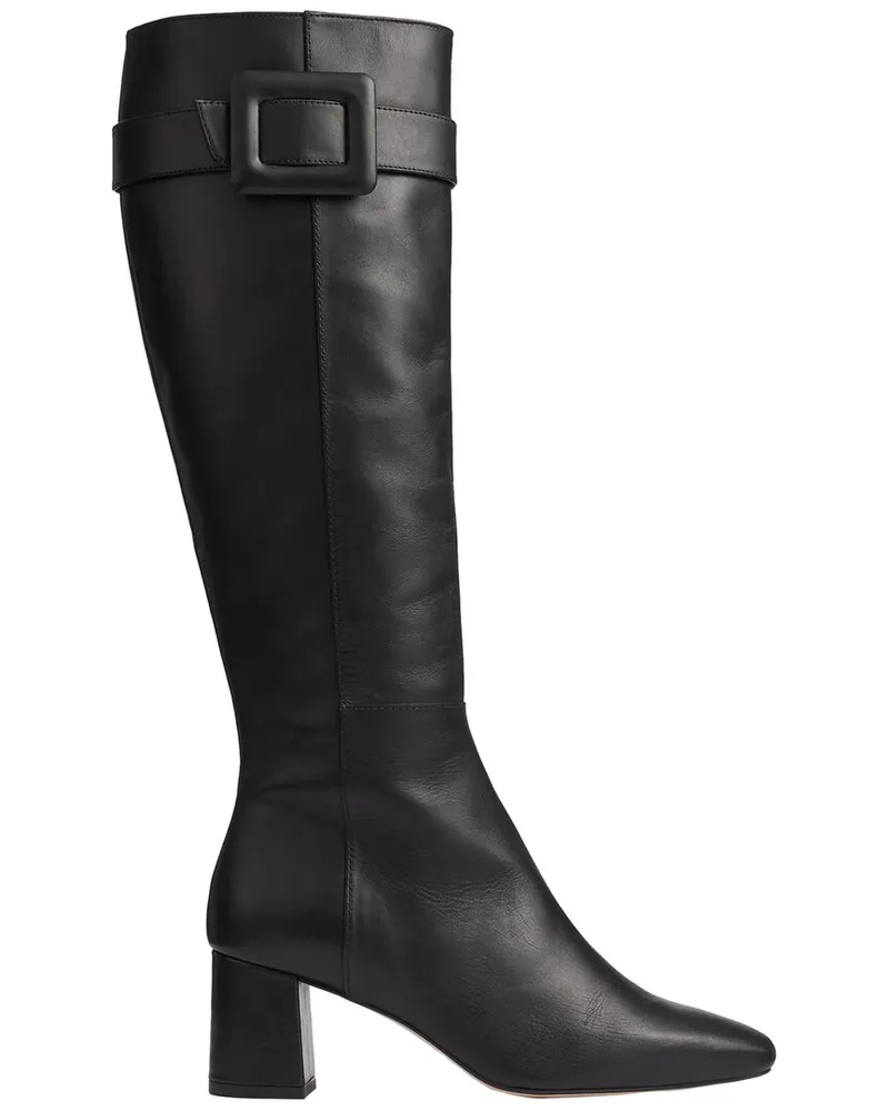 L.K.Bennett  L.K.Bennett Carlotta Leather Knee Boot Black