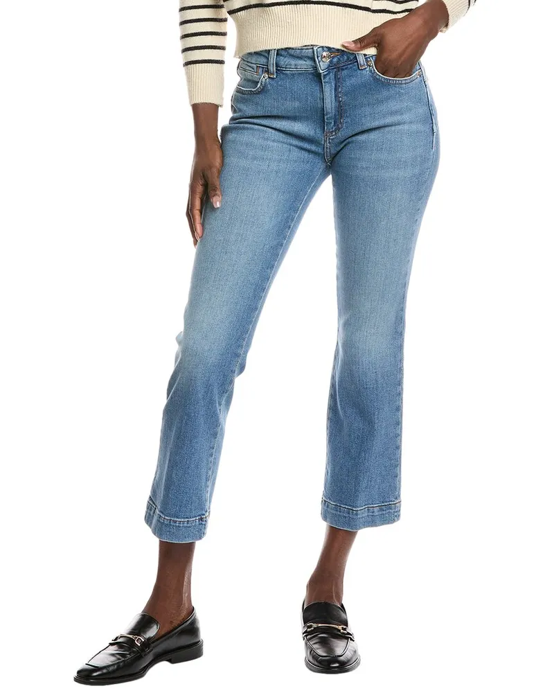 SPORTMAX Schermo Navy Vintage Mini Flare Jean Blue