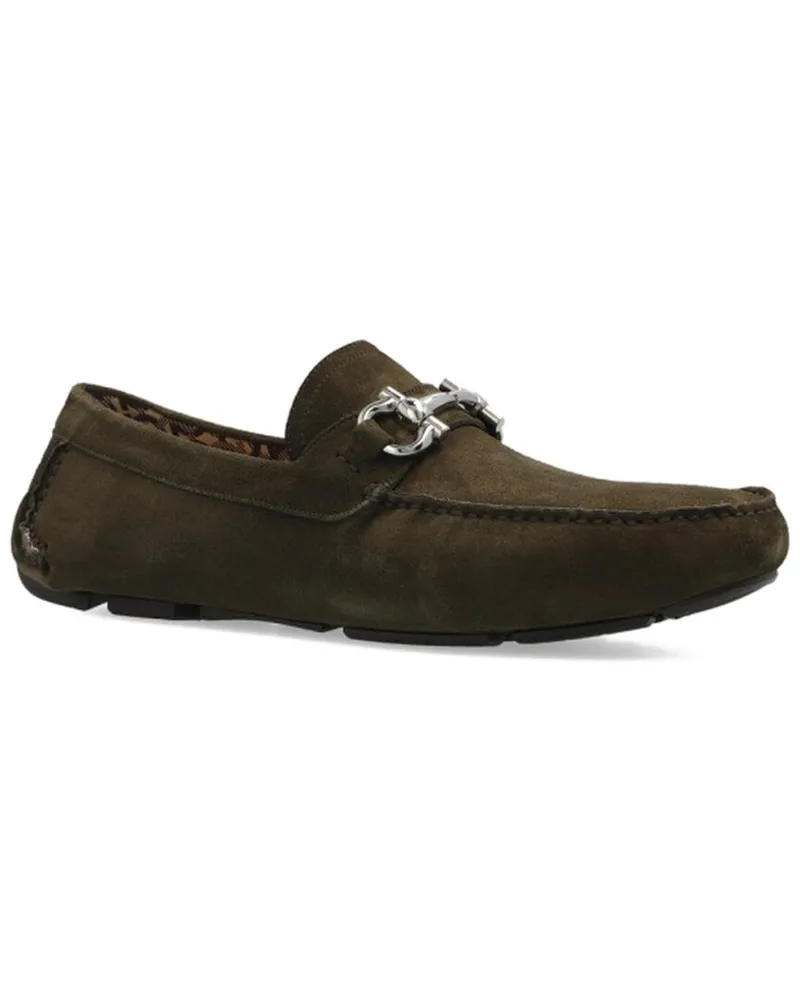 Ferragamo Leather Loafer Green
