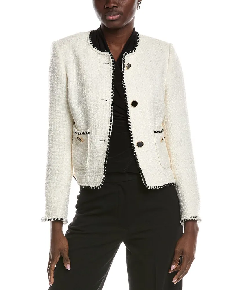 Joseph Ribkoff Wool-Blended Jacket White