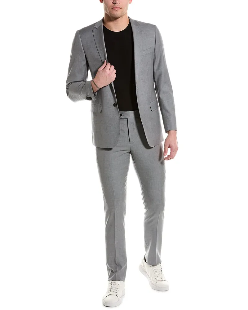 Roberto Cavalli 2pc Slim Fit Wool Suit Nocolor