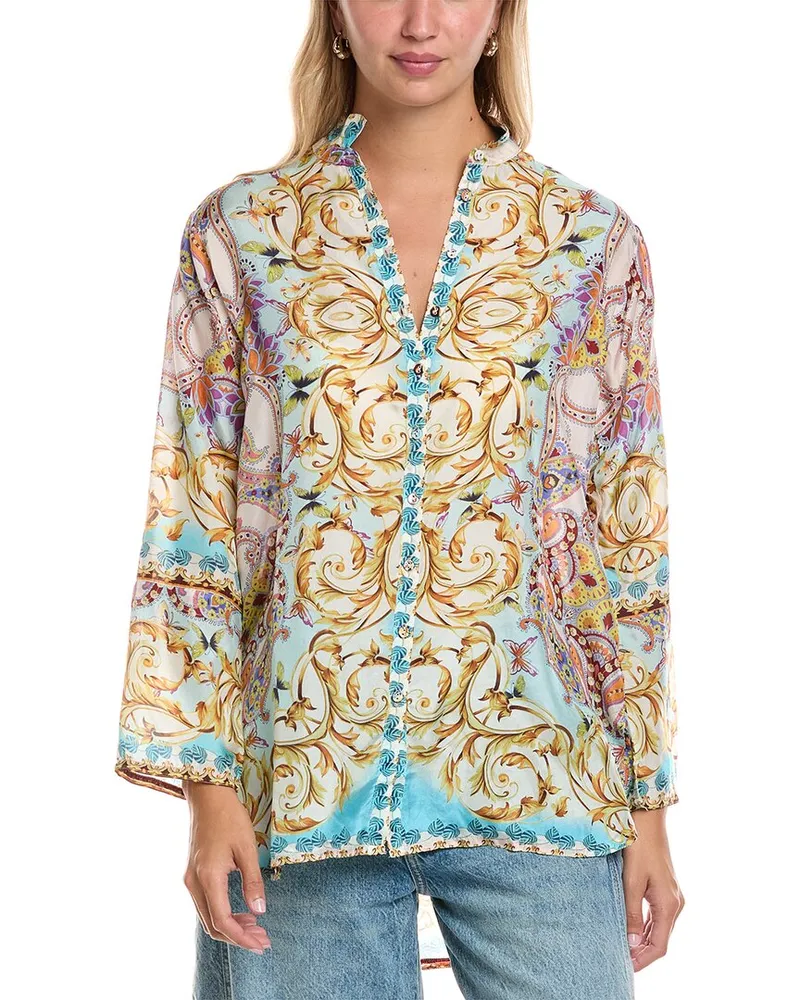 Johnny Was Indy Silk Tunic Yellow