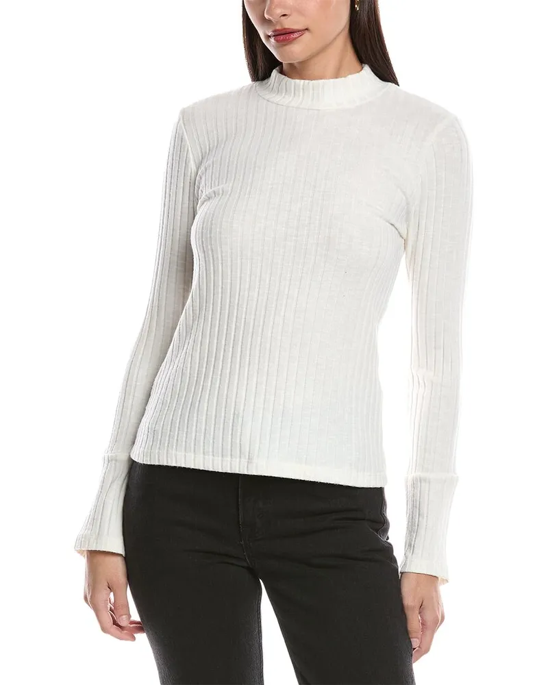 Michael Stars Opal Turtleneck Top White