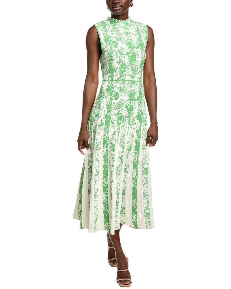 Lela Rose Midi Dress Green