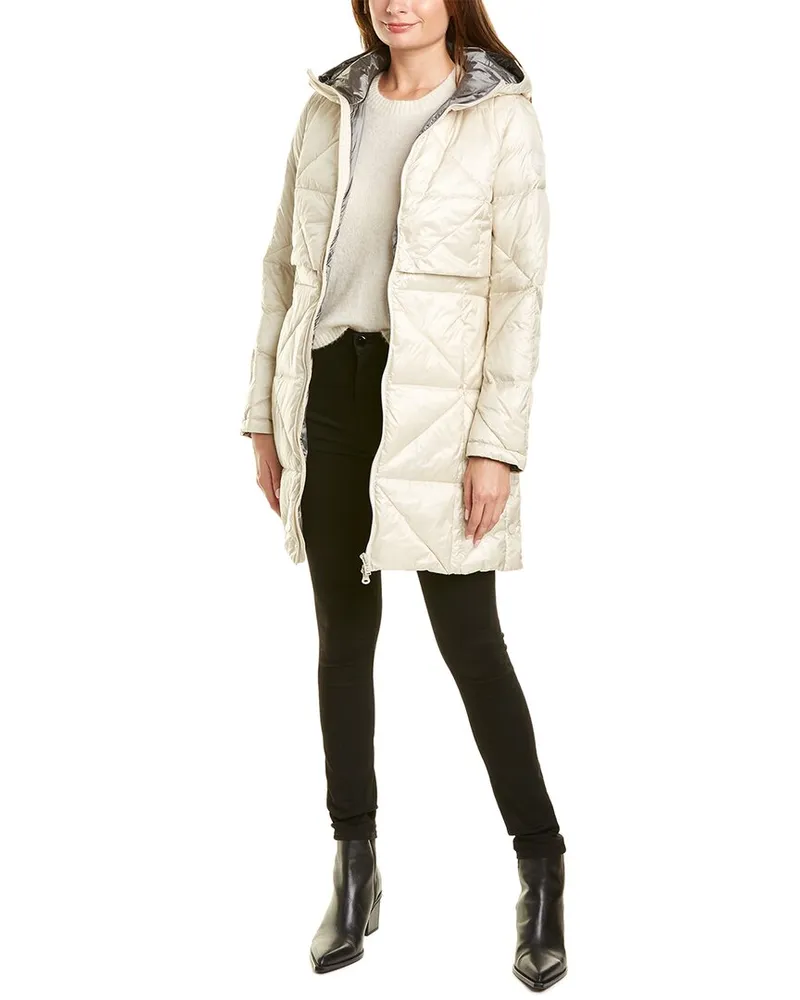 Colmar Quilted Storm Flap Jacket White