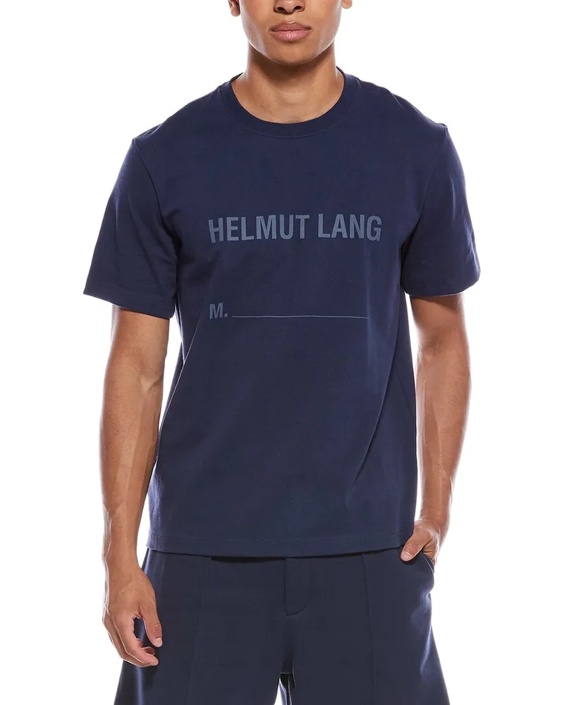 Helmut Lang Stamped T-Shirt Blue