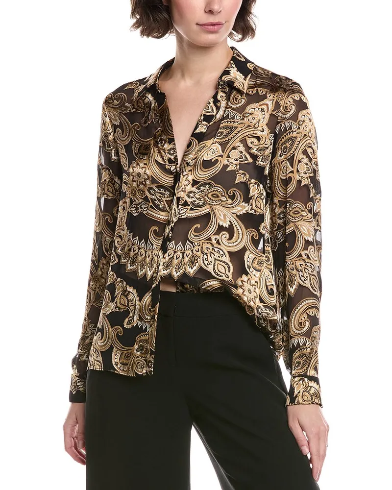 Alice + Olivia Eloise Silk Blouse Nocolor