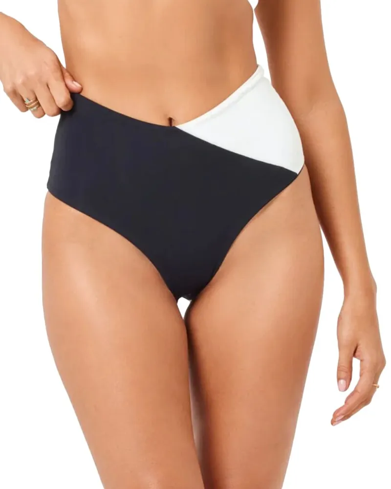 L*Space High Tide Classic Bikini Bottom Black