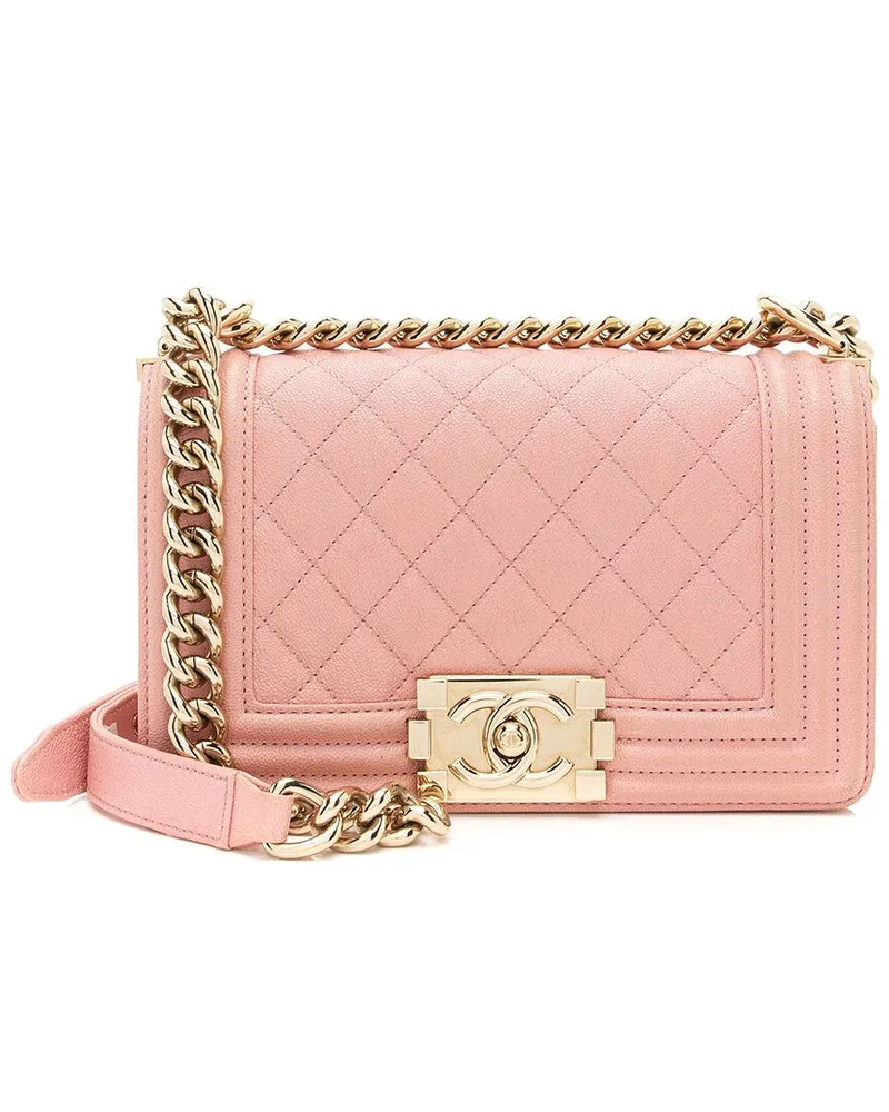 Chanel Pink Caviar Leather Small Boy Bag (Authentic Pre-Loved Nocolor