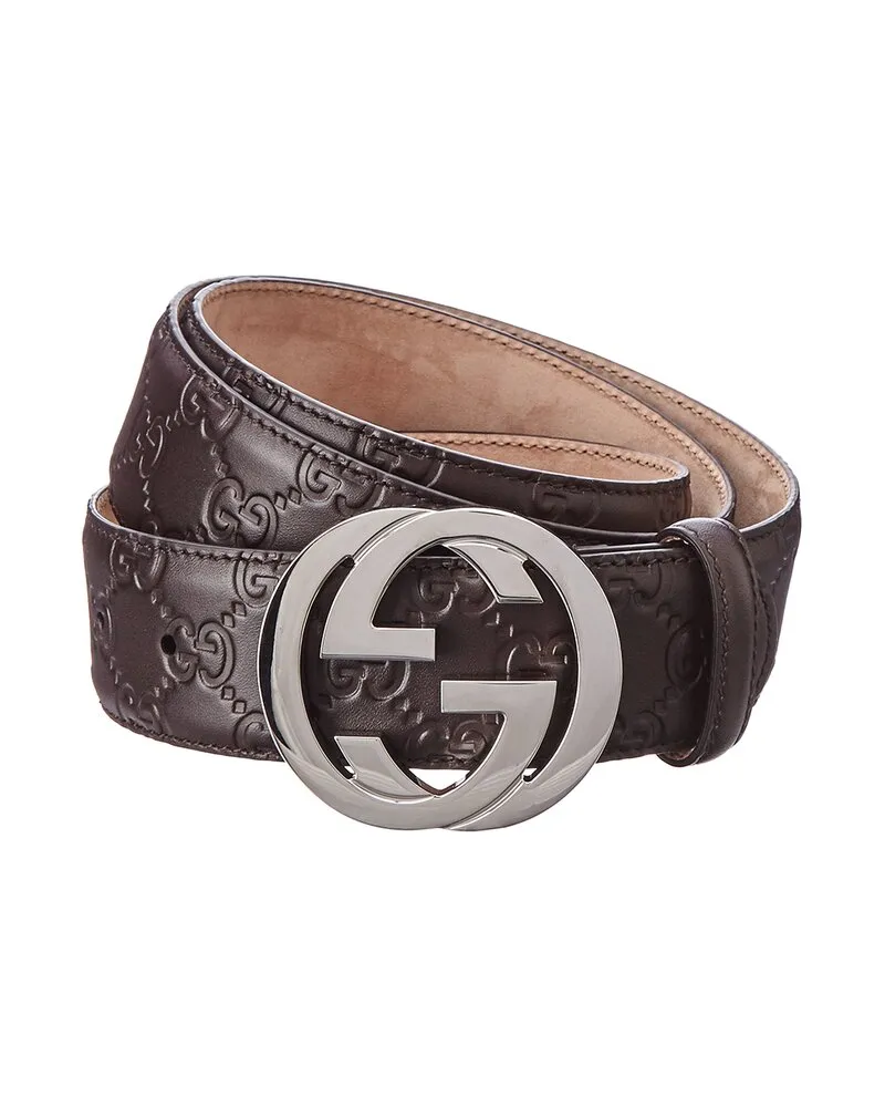 Gucci Signature Leather Belt Brown