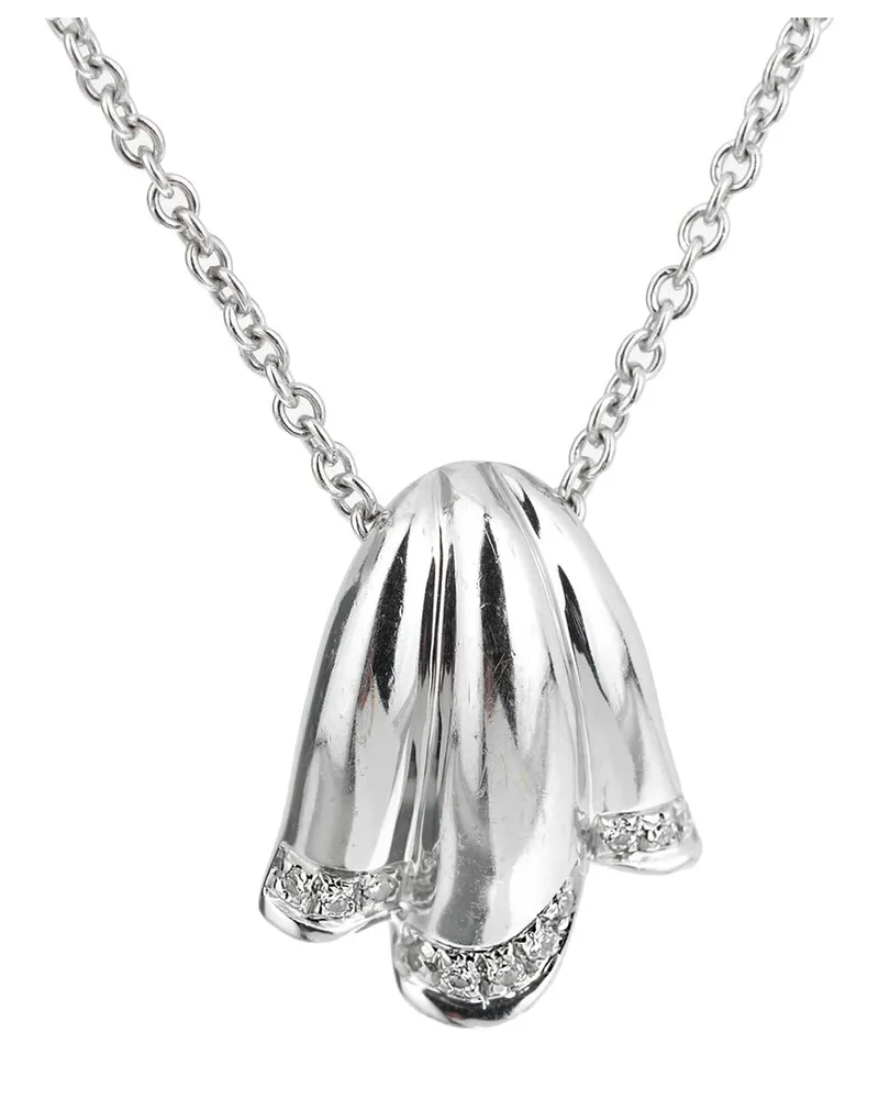 Piaget 18K 0.20 ct. tw. Diamond Tulip Pendant Necklace (Authentic Pre-Loved Nocolor