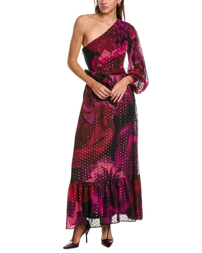 taylor One-Shoulder Gown Black