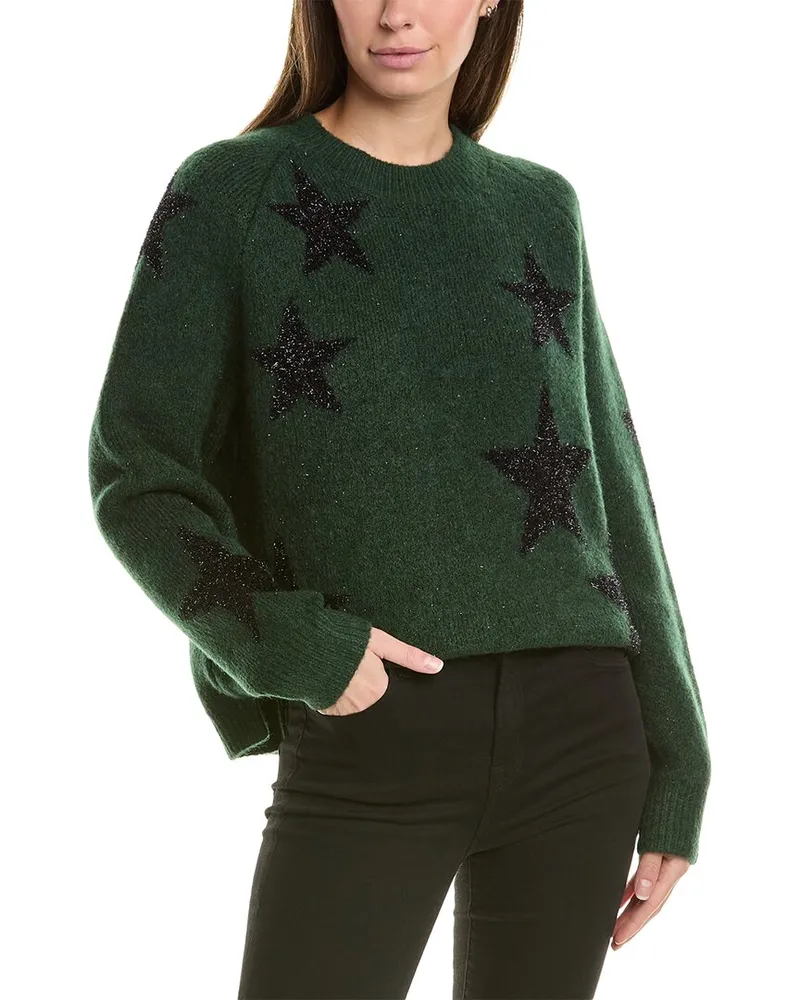 AllSaints Star Tinsel Wool & Alpaca-Blend Sweater Green