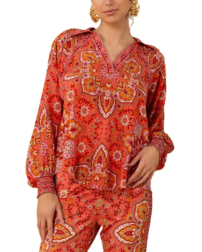 Hale Bob Braelynn Silk Top Nocolor