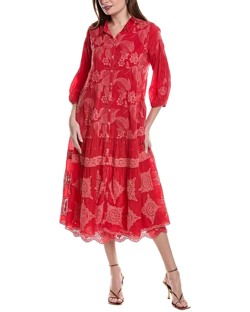 Johnny Was Cornelia Shirtdress Red