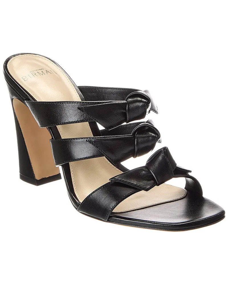 Alexandre Birman Lolita Square 90 Leather Sandal Black