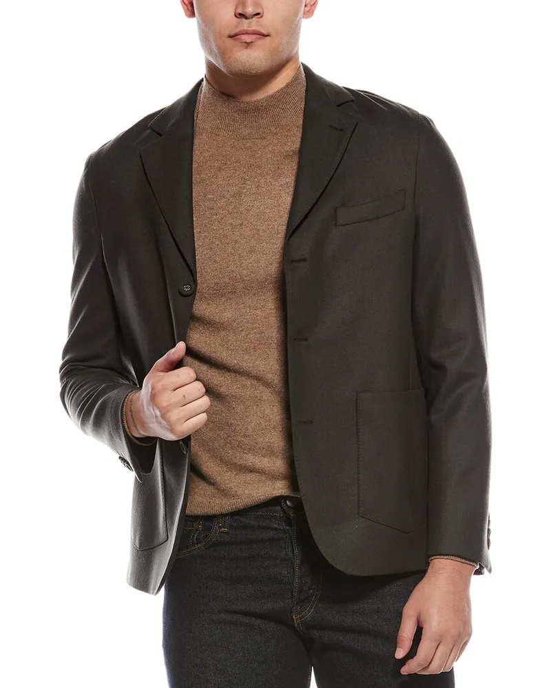 Officine Generale Officine Generale Tene Wool Blazer Green