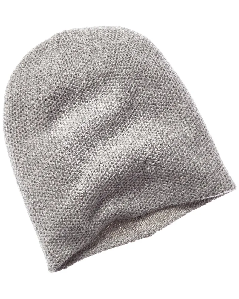 portolano  Reversible Honeycomb Stitch Cashmere Hat Nocolor