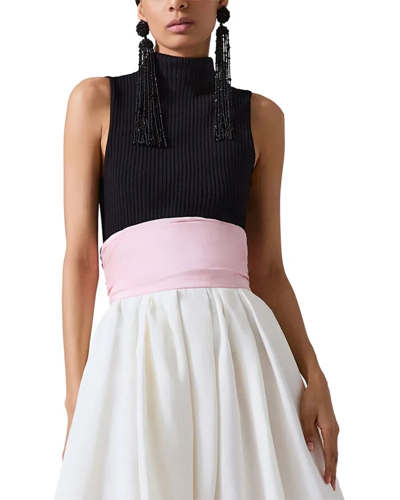 Carolina Herrera New York Mock Neck Top Black