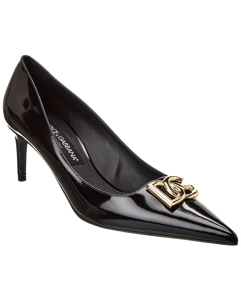 Dolce & Gabbana DG Logo Leather Pump Black