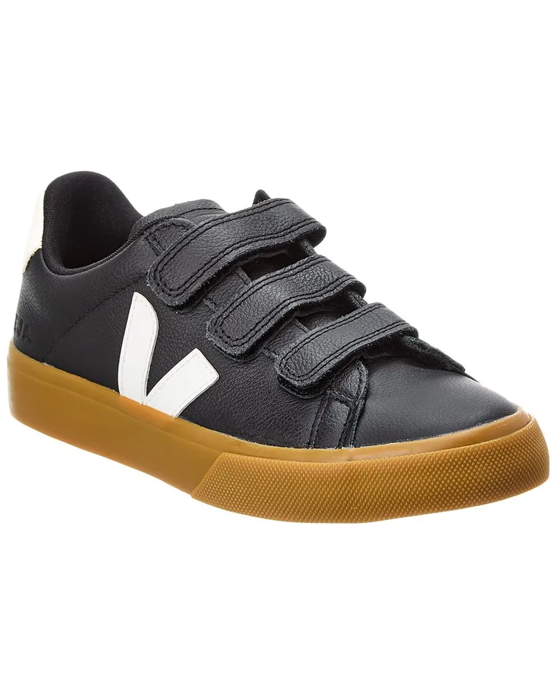 VEJA Recife Logo Leather Sneaker Black