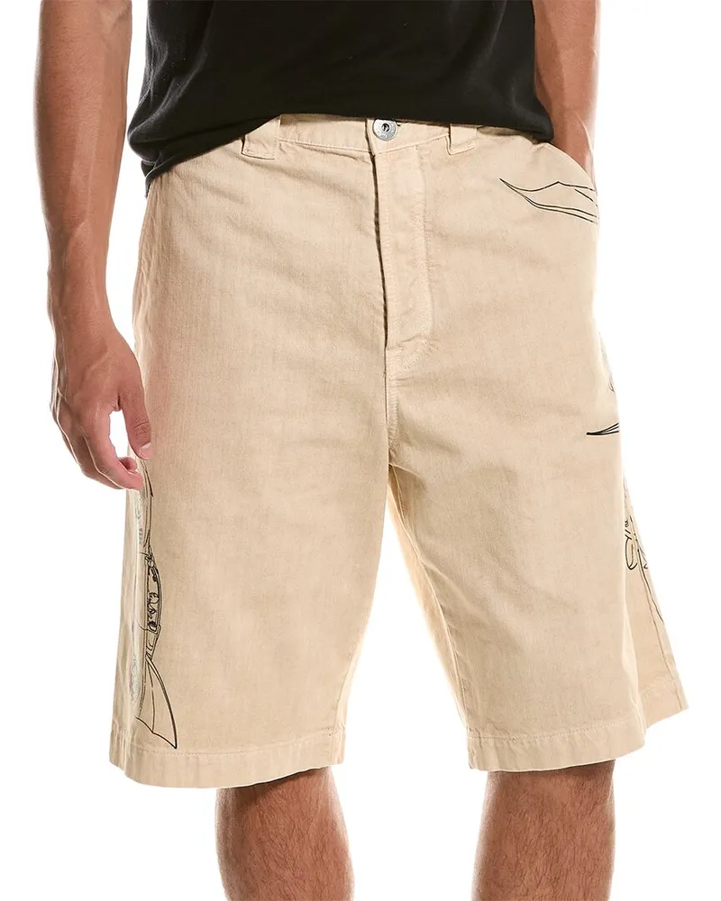 Lanvin x DC Comics Denim Khaki Short Brown