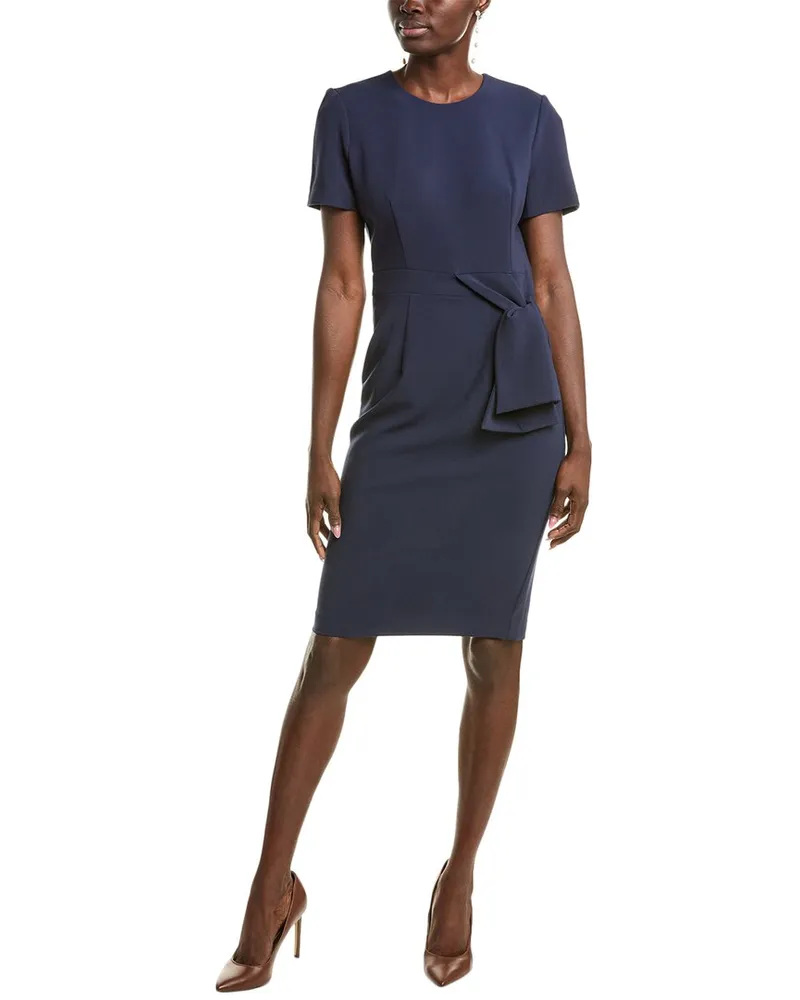 Black Halo Harbor Sheath Dress Blue