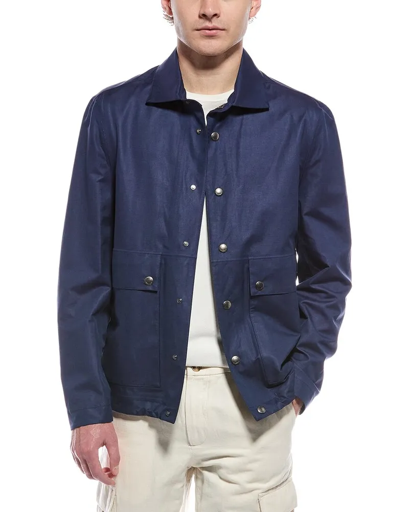 Brunello Cucinelli Linen & Silk-Blend Jacket Nocolor