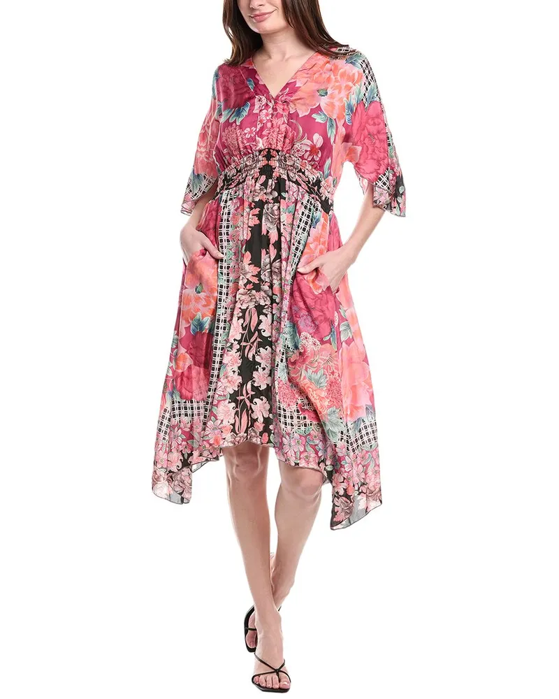 Johnny Was Svetka Silk Dress Nocolor