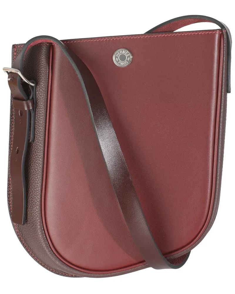 Hermès Burgundy Leather Perspective Cavaliere 21 PHW (Authentic Pre-Loved Nocolor