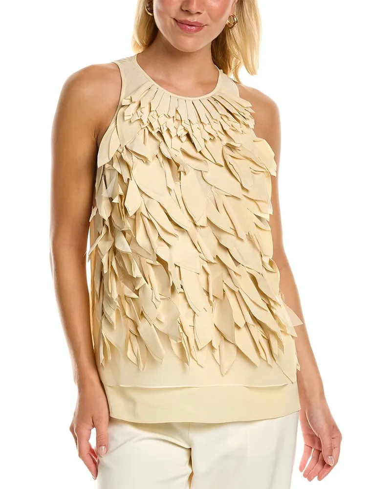 Brunello Cucinelli Petal Silk-Blend Top Nocolor