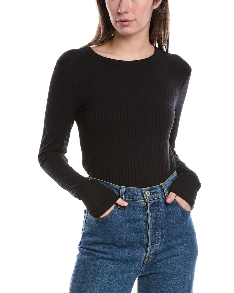Rag & Bone Luca Rib Top Black
