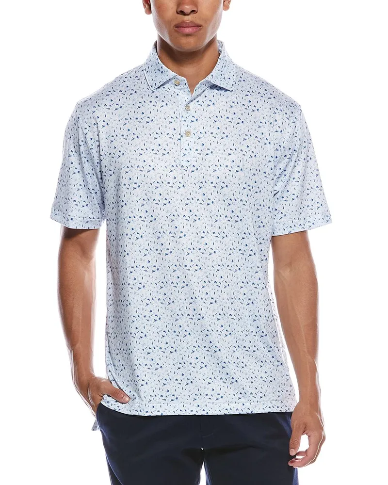 Peter Millar Straight Shooter Performance Jersey Polo Shirt White