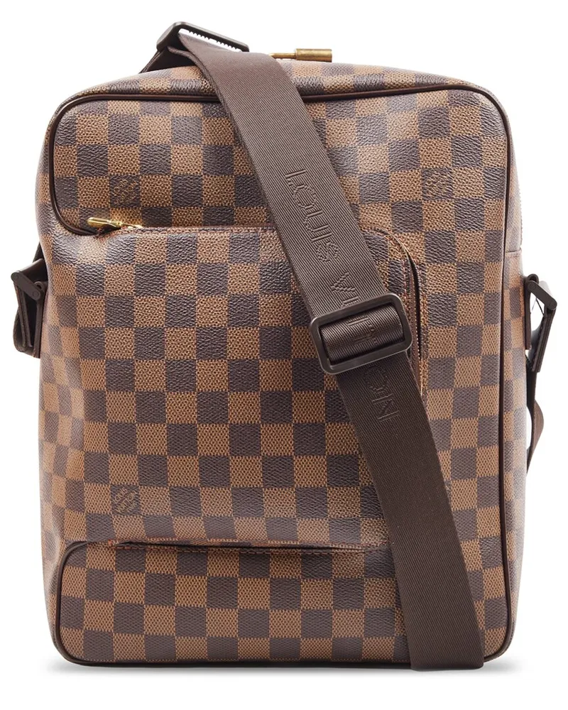 Louis Vuitton Brown Damier Ebene Coated Canvas Olav MM (Authentic Pre-Loved Nocolor