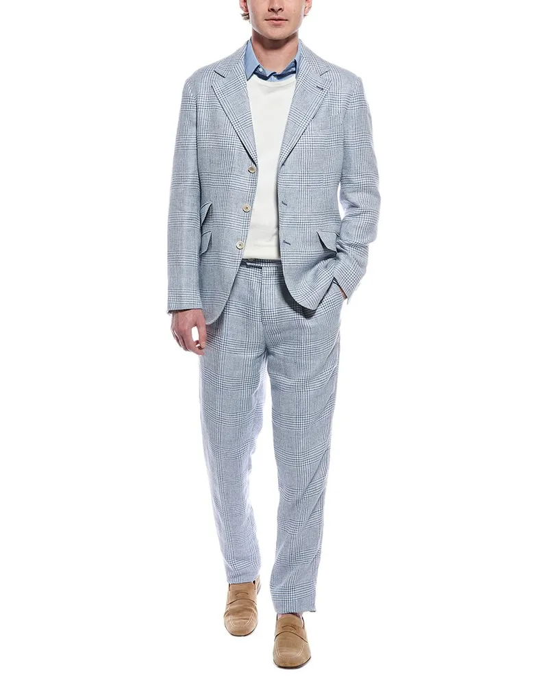 Brunello Cucinelli 2pc Linen & Wool-Blend Suit Nocolor