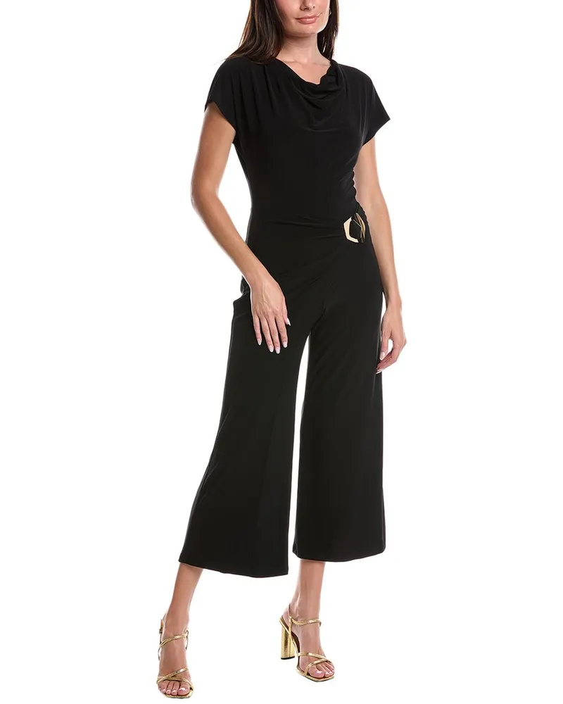 Joseph Ribkoff Draped Waist Jumpsuit Black