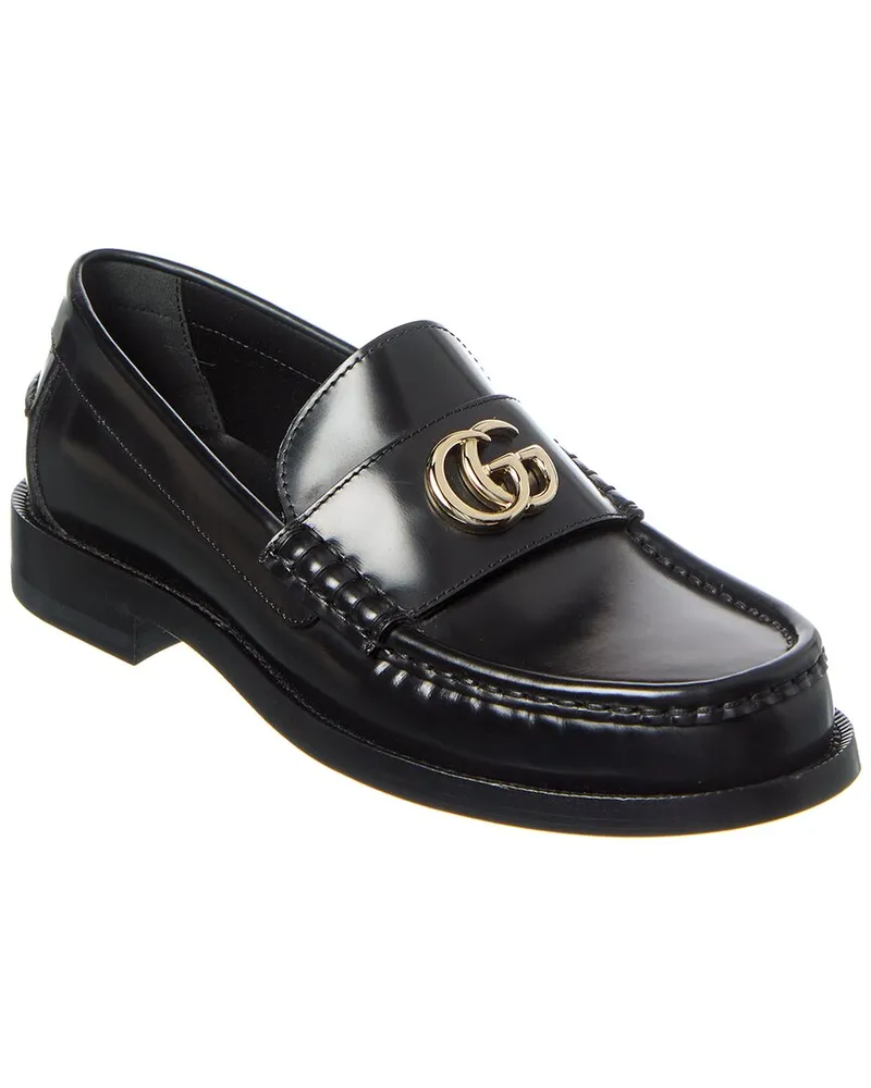 Gucci Double G Leather Loafer Black