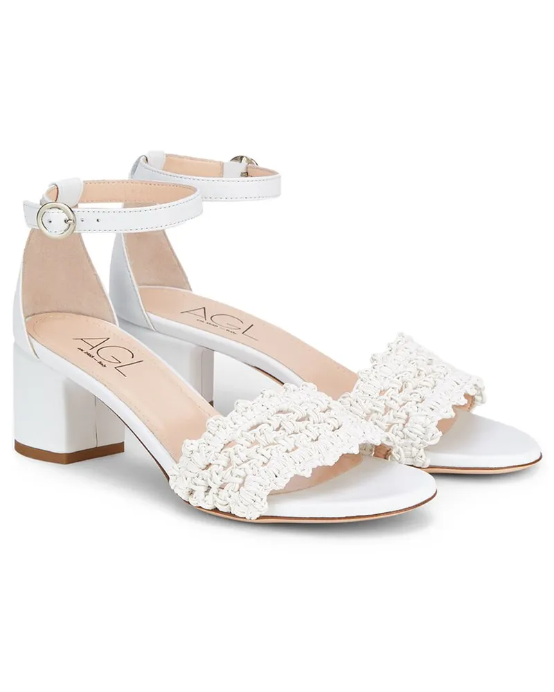 Attilio Giusti Leombruni Crochet Leather Sandal Nocolor