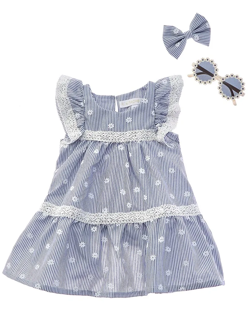 Rachel Zoe 3pc Woven Dress Set with Sunglasses Nocolor
