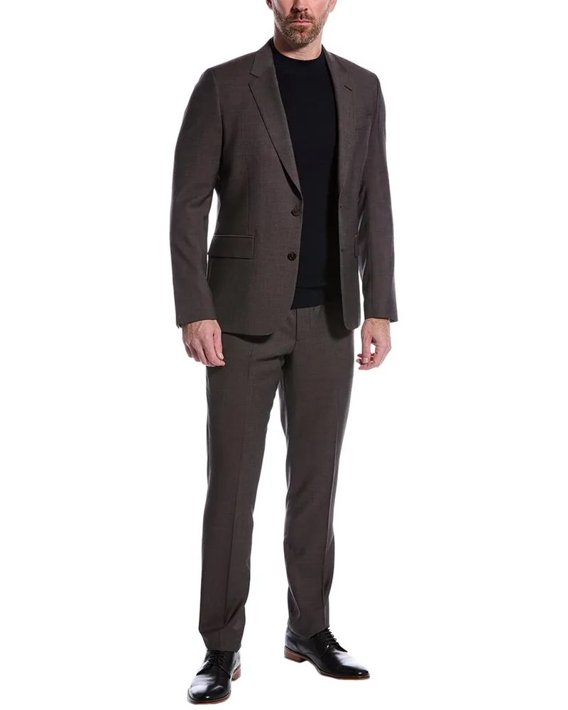 Paul Smith 2pc Tailored Fit Wool Suit Brown