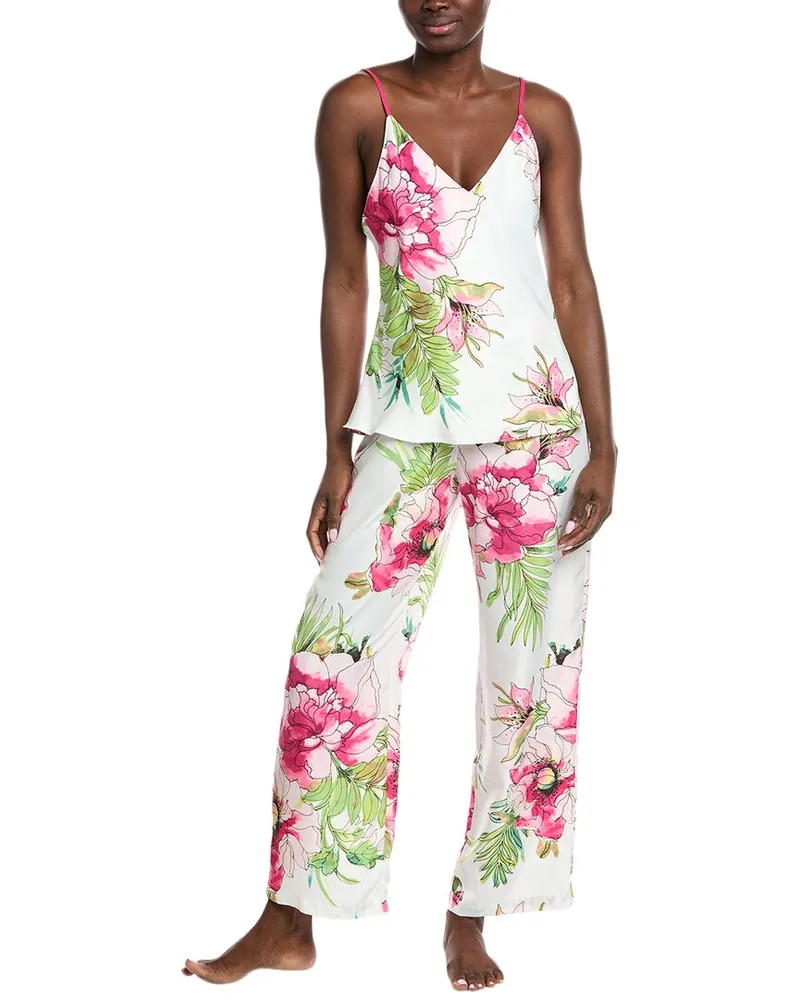 NATORI 2pc Sonomi Top & Pant Set White