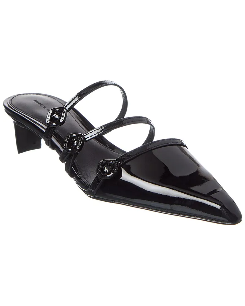 Rebecca Minkoff Buckle Leather Mule Nocolor