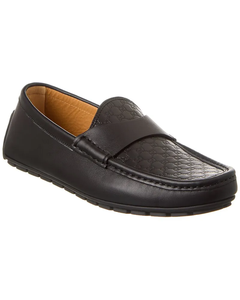 Gucci Microguccissima Leather Driver Black