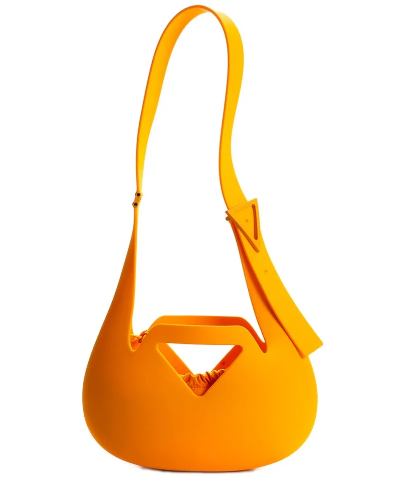 Bottega Veneta Orange Rubber Punch Shoulder Bag (Authentic Pre-Loved Nocolor