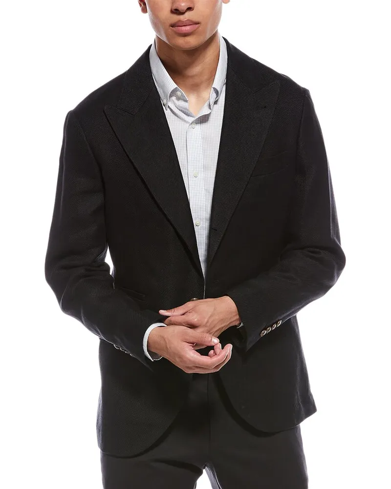 Brunello Cucinelli Linen & Wool-Blend Blazer Nocolor