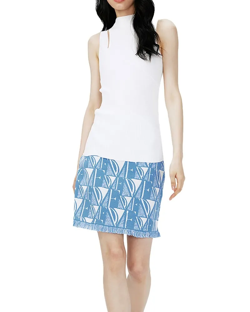 Diane von Furstenberg Alejandra Mini Skirt Blue